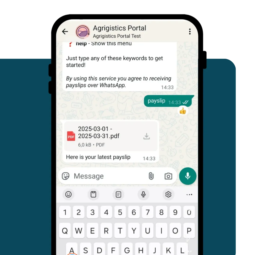 payslip via whatsapp